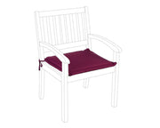 Cuscino Poltrona da Esterno Sfoderabile Sedia Giardino 49 x 52 cm Poly Bizzotto Colore: Bordeaux