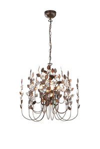 Lampadario da Interno  E14 in Metallo Ruggine Anticato