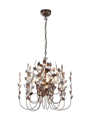 Lampadario da Interno  E14 in Metallo Ruggine Anticato