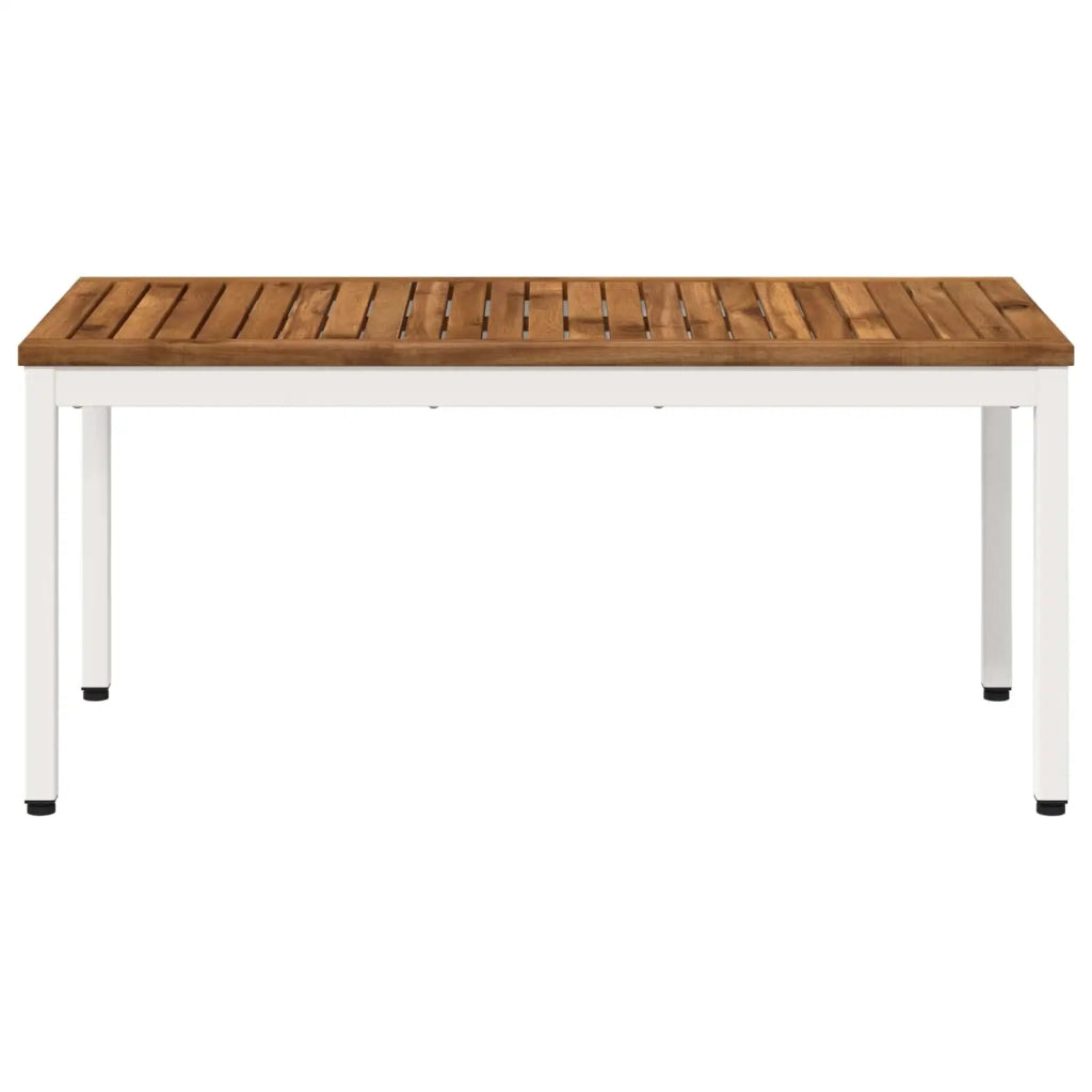 Tavolino da salotto Naturale e Bianco 50 x 100,5 x 45 cm 901284