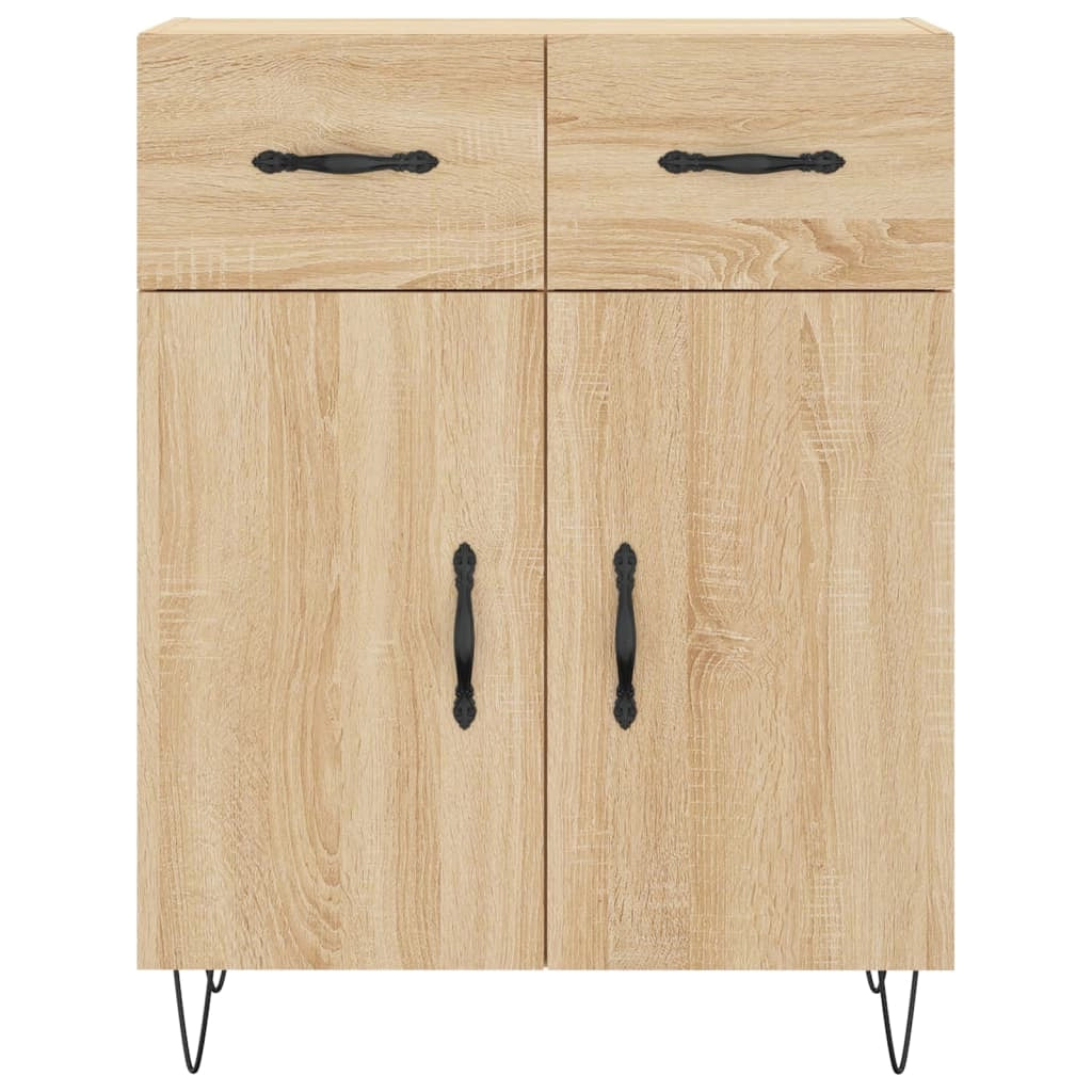 Buffet credenza cassettiera armadio mobile contenitore organizer cucina soggiorno salotto rovere Sonoma alto 69,5 x 34 x 180 cm legno ingegnerizzato marrone 02_0034176