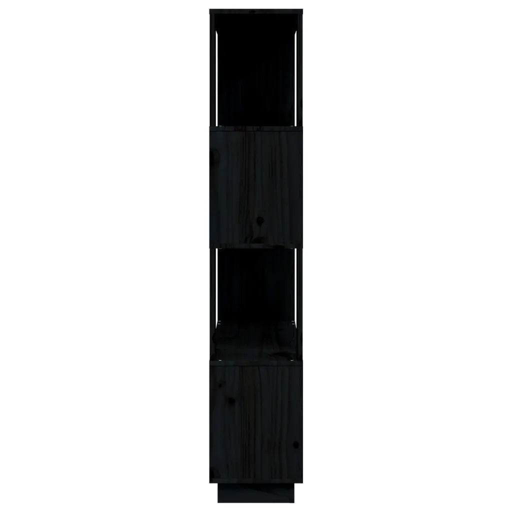 Libreria Divisorio-Scaffale per Libri-Mobile di Stoccaggio Bianco 80x25x132 cm Legno Massello di Pino 838231