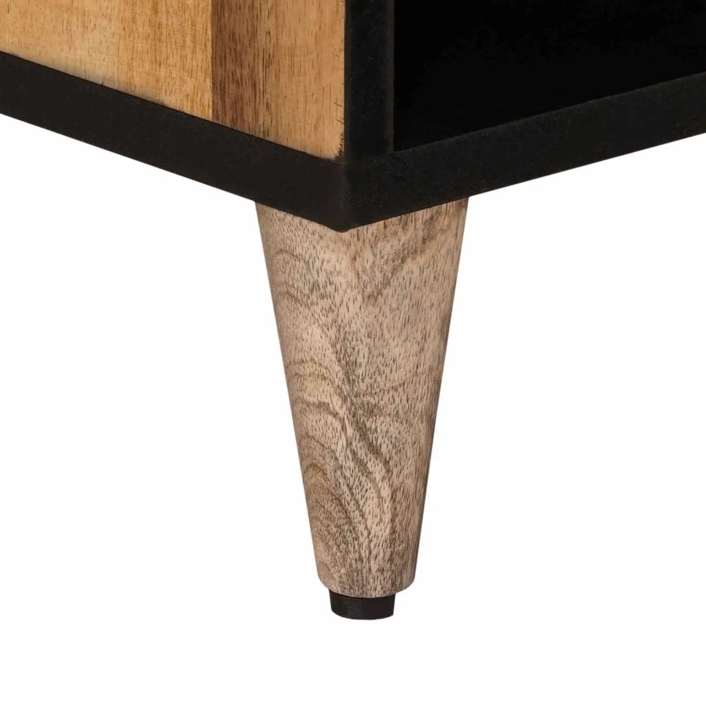Mobile TV Naturale 80 x 33 x 46 cm Legno di mango massello