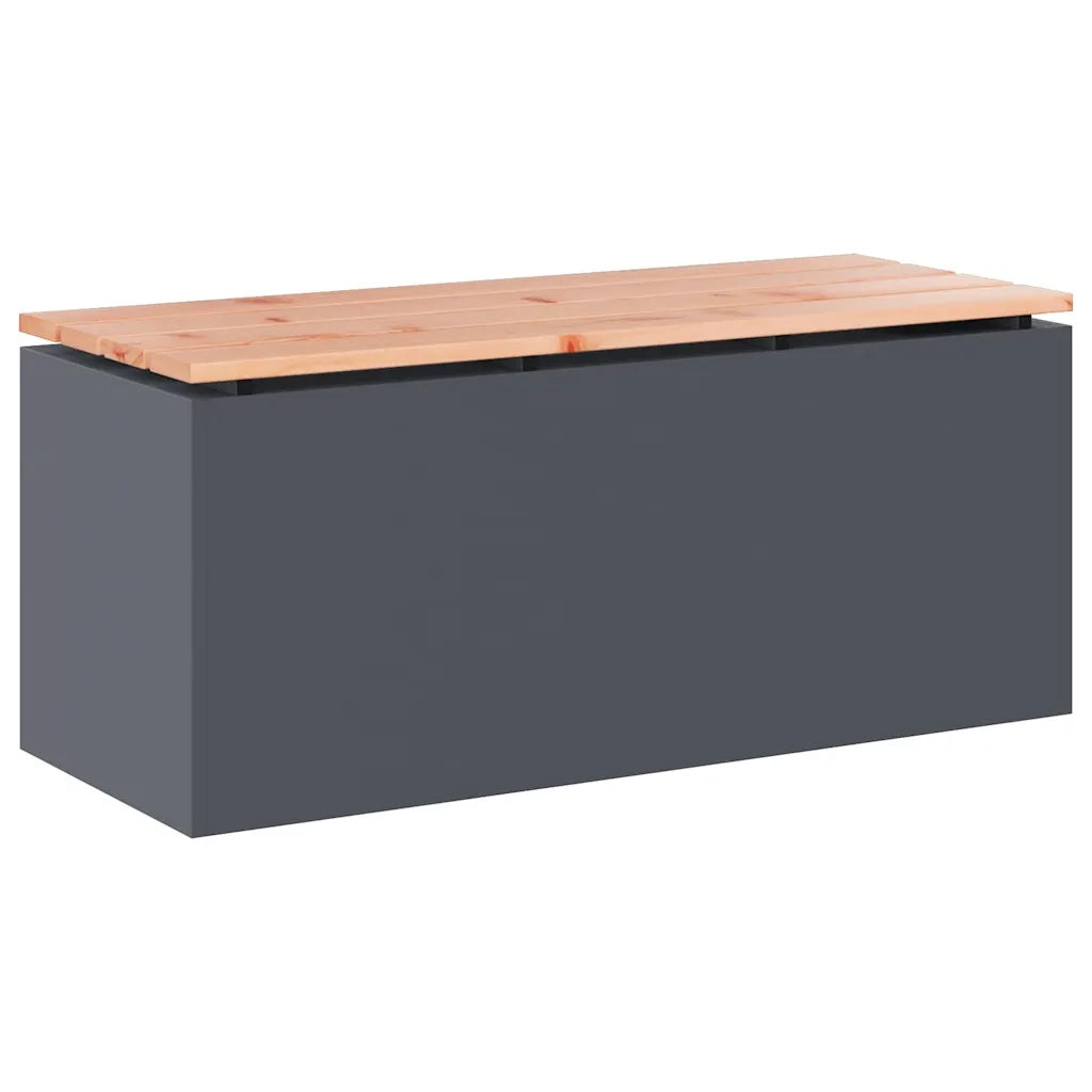 Panchina da giardino Antracite 100 x 40 x 43 cm Acciaio 874907