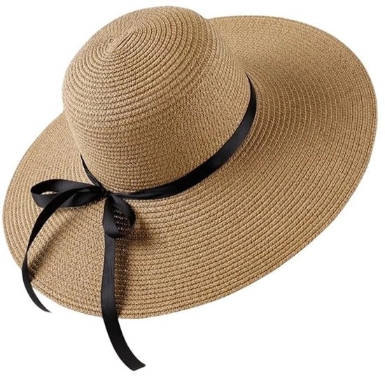 Cappello da sole con bordo ampio - Cappello da spiaggia opacosfondenti - Cappello da sole a forma di parasole - Cappello da spiaggia - Protezione per la testa per l'esterno - Misura dell'attaccatura 56-58 cm