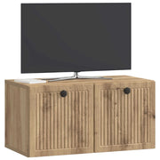 Mobile TV da Muro | Armadietto TV | Mobile Porta TV Rovere Artigianale 59,5 x 31 x 30 cm