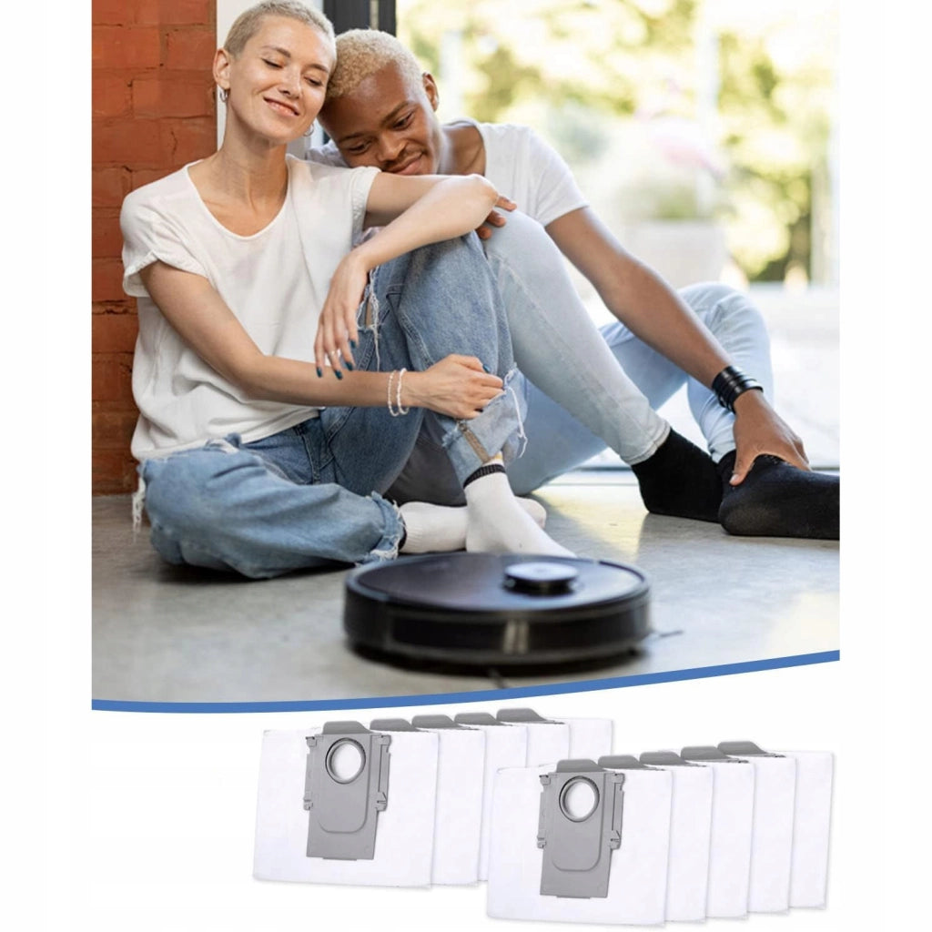 Set di Sacchetti per Aspirapolvere compatibile con Xiaomi Roborock S7 S8 Q5 Q7 Q8 – 1,8L, 4 Strati, Chiusura Automatica