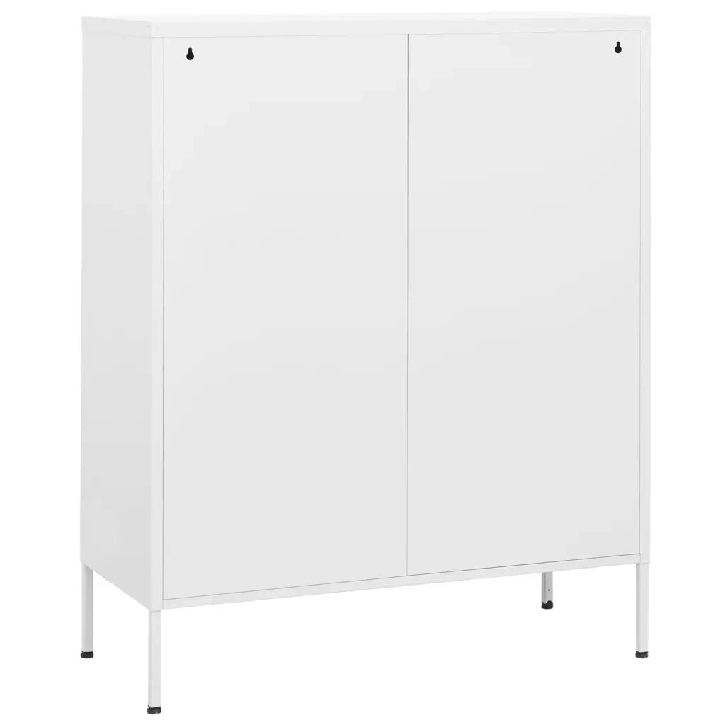Armadietto Bianco 80x35x101,5 cm in Acciaio 336143