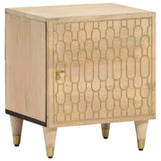 Comodini 2pz-Set di 2 Tavolino da notte 40x33x46 cm in Legno Massello di Mango 522277
