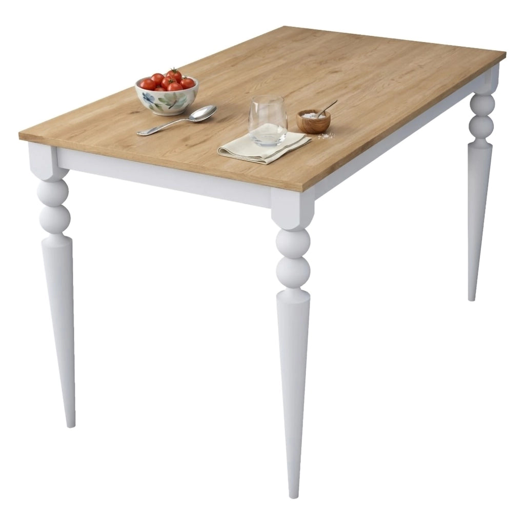 Cingoli, Tavolo Fisso 6 Posti, 120x70x74h cm Bianco