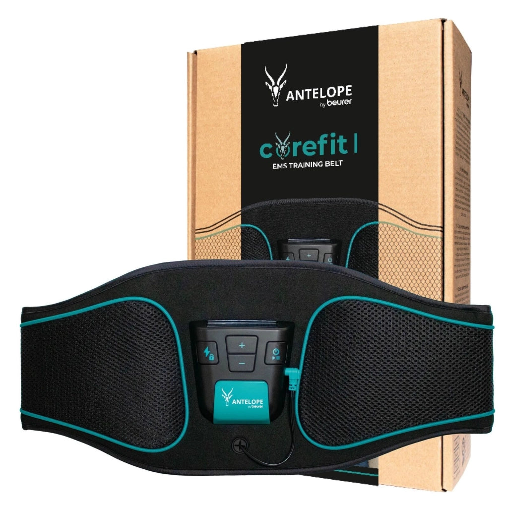 Beurer Antelope Corefit, Cintura Addominale Unisex Adulto, Nero, Turchese