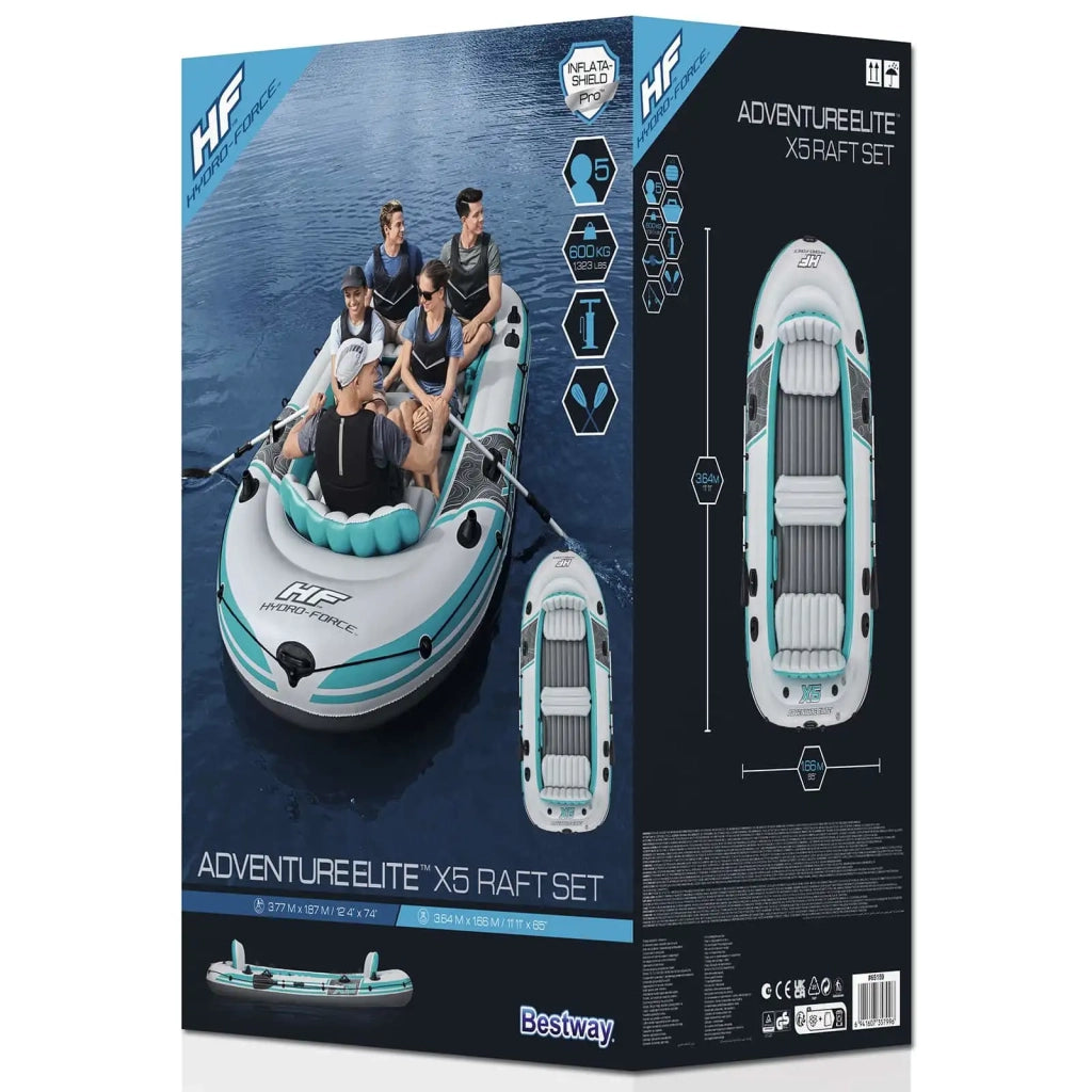 Bestway Gommone gonfiabile Grigio e Bianco 3,64 x 1,66 m PVC 42035746