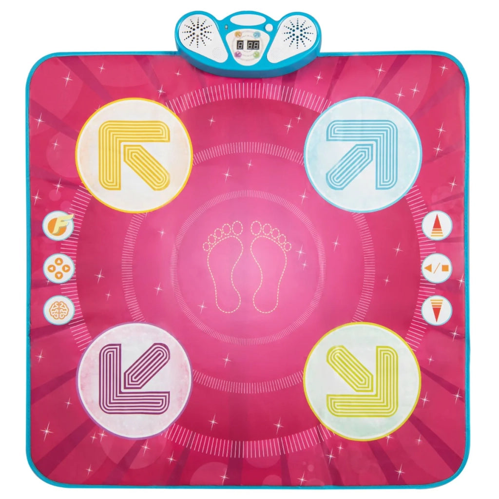 Tappeto da ballo per bambini 95 x 94 cm con 8 canzoni integrate e supporto antiscivolo in PE rosa 20_0014220