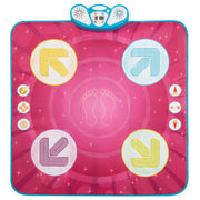 Tappeto da ballo per bambini 95 x 94 cm con 8 canzoni integrate e supporto antiscivolo in PE rosa 20_0014220