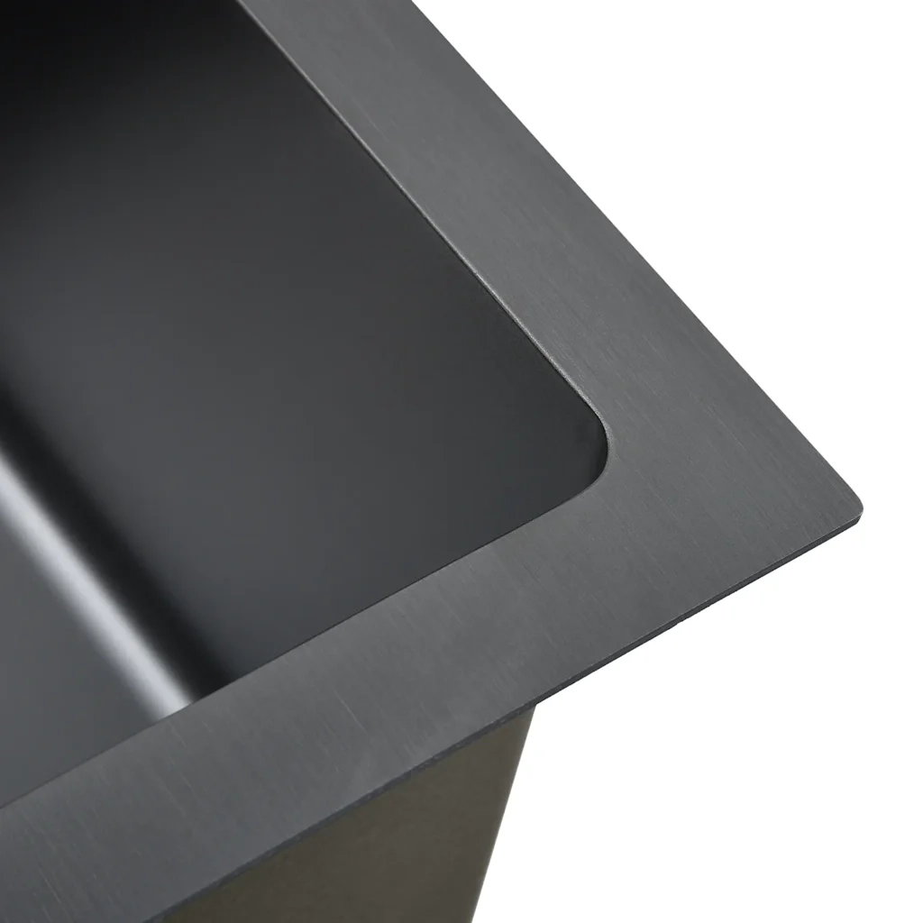 Lavello da Cucina Lavorato a Mano Nero Acciaio Inox CFW6828589