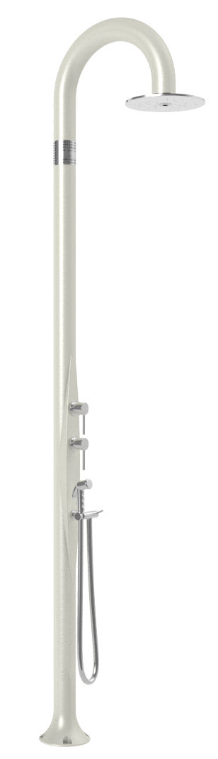 Doccia da Esterno Giardino Miscelatore Deviatore e Doccetta Mobile Arkema Funny Yin Top Line Perla