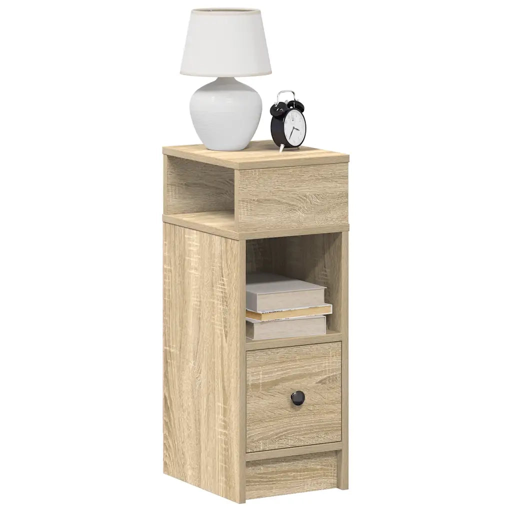 vidaXL Comodino con Cassetto Rovere Sonoma 25x31x66 cm