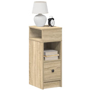vidaXL Comodino con Cassetto Rovere Sonoma 25x31x66 cm