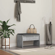 Panca per ingresso con cuscino Grigio cemento 63 x 38 x 40 cm