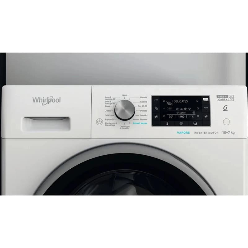 WHIRLPOOL FFWDD107625WBSIT LAVASCIUGA LIBERA INSTALLAZIONE  10/7 KG