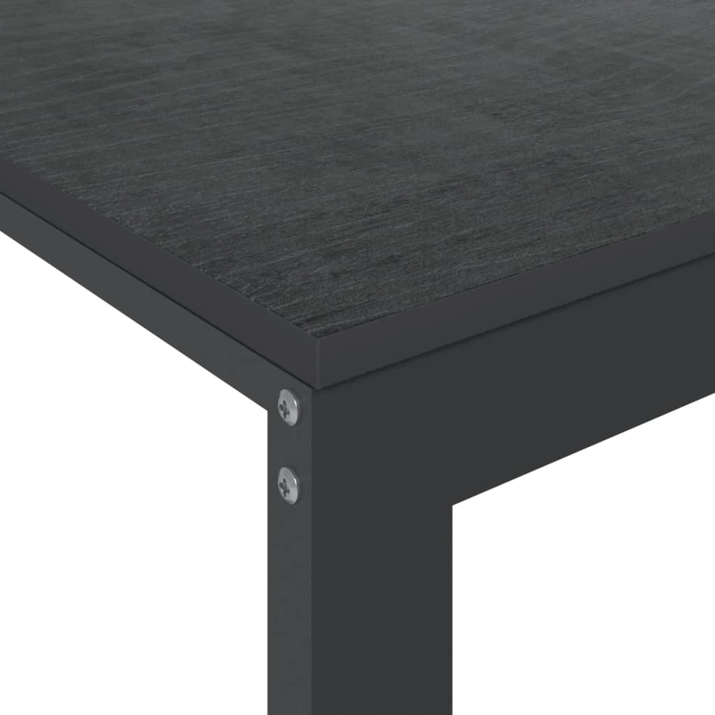 Scrivania per computer postazione di lavoro mobile per computer scrivania per studio 110 x 60 x 73 cm legno ingegnerizzato nero 02_0023745