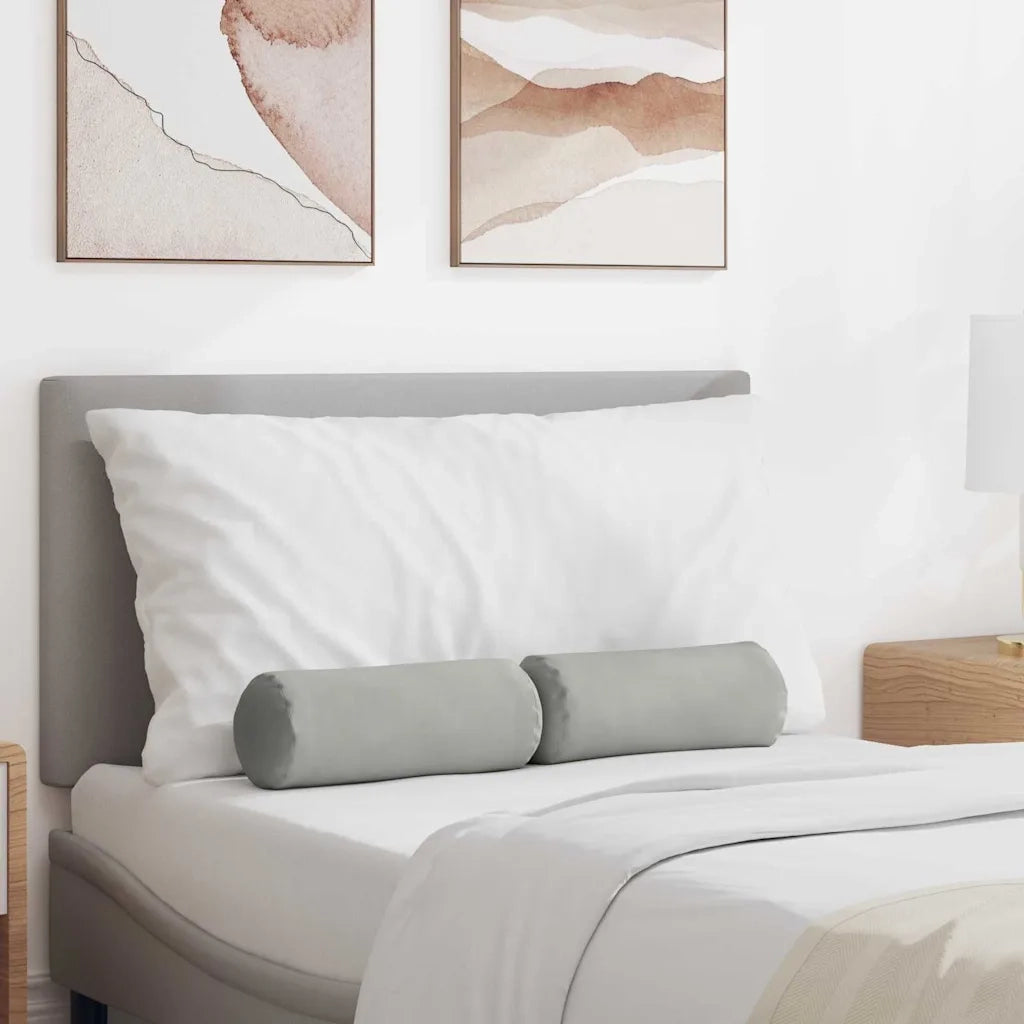 Cuscini a rullo 2 pz | Cuscini per sedie Grigio chiaro ? 15 x 40 cm