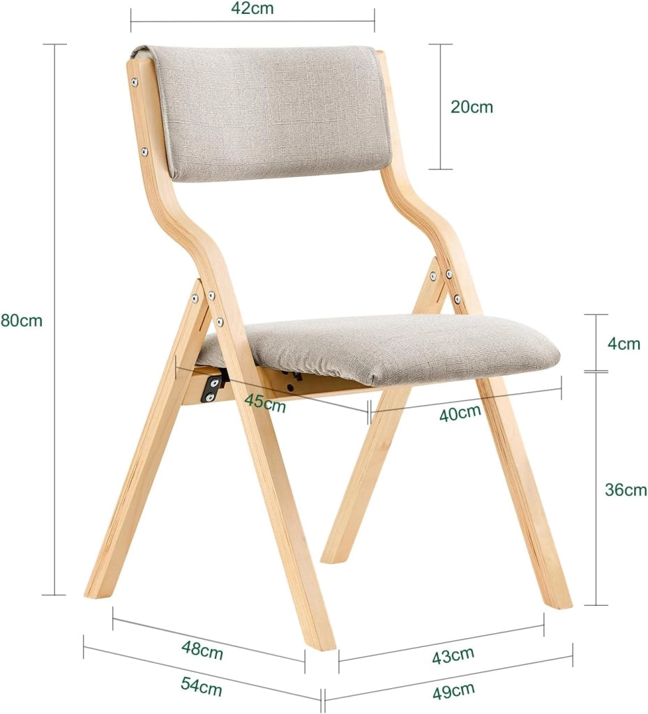 Sedia Pieghevole da Pranzo con Seduta e Schienale Imbottiti, Design Elegante e Salvaspazio, Comoda e Resistente, Facile da Riporre, Perfetta per Cucina, Ufficio e Esterno, Grigio FST40-HG