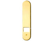 COPRIAVVOLGITORE BORDO TONDO CON TAGLIO LATERALE IN OTTONE- - in ottone lucido - 2 pezzi