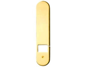 COPRIAVVOLGITORE BORDO TONDO CON TAGLIO LATERALE IN OTTONE- - in ottone lucido - 2 pezzi
