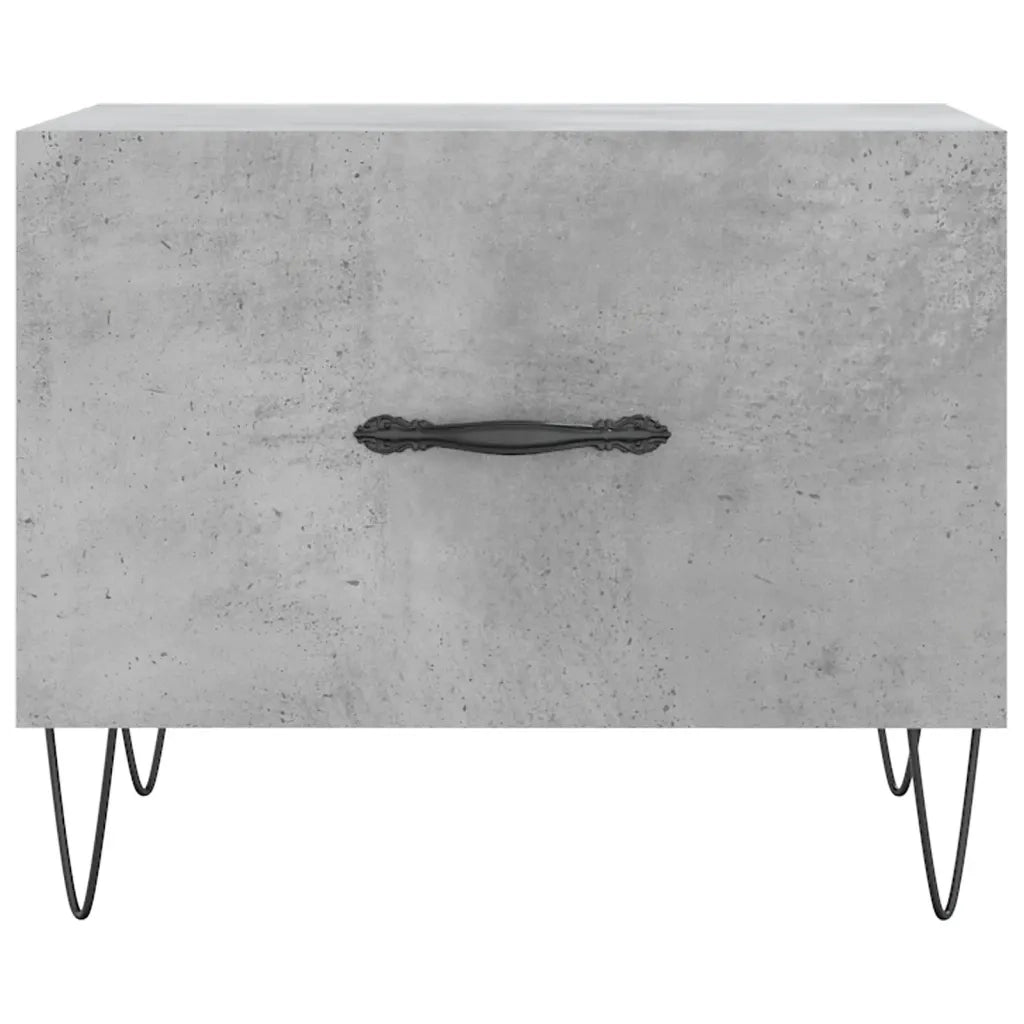 Tavolino Salotto-Tavolino da soggiorno-Tavolo Grigio Cemento 50x50x40 cm Legno Multistrato 657028