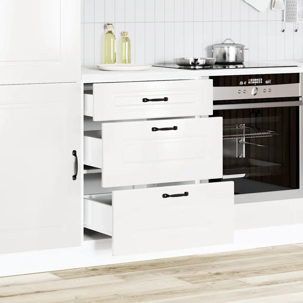 Base da Cucina Kalmar Bianco Lucido in Legno Multistrato