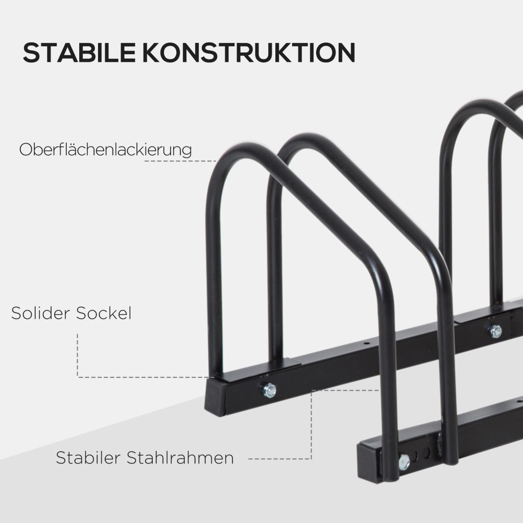 Portabiciclette per 6 biciclette ¨C Minimal ¨C acciaio 179x33x27 cm