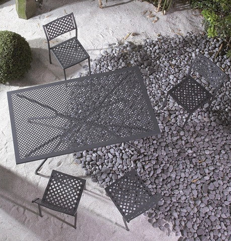 Set 2 Sedie da Giardino 46x58x84 cm in Acciaio RD Italia Lola Antracite