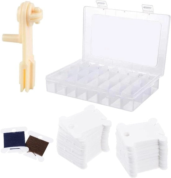 Set di spilli per cucito - 100 pezzi di cartine di spillo in plastica con scatola di conservazione e avvolgitore di spillo
