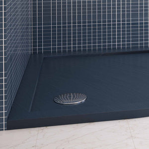 Piatto Doccia Semicircolare in Acrilico Fosterberg Floret 4 Antracite 80x80 cm