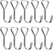 Set di 10 ganci a spirale, ganci espandibili, ganci a coda di rondine, attacchi per tende, ganci in acciaio inossidabile, ganci espandibili, ganci per tende, ganci per rimorchio per autocarri, tende, camion, barche.