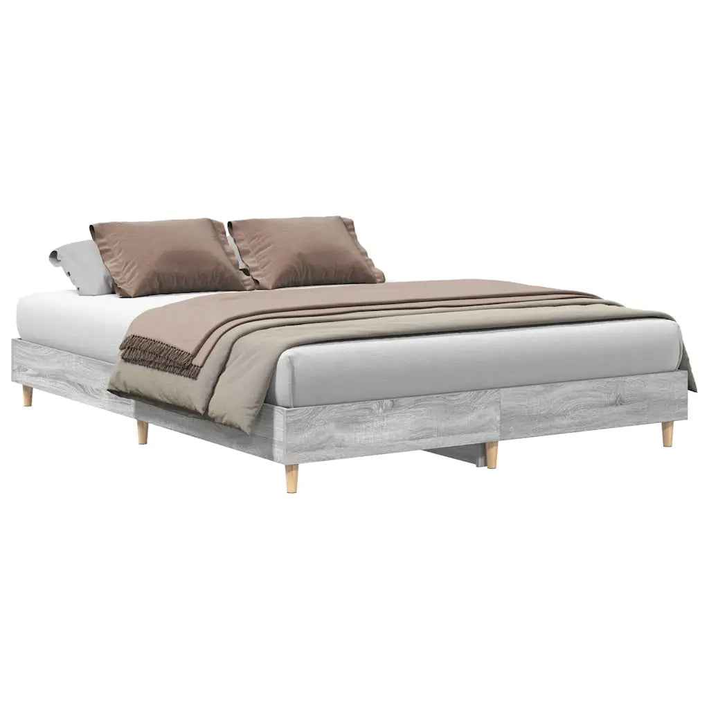 Giroletto senza Materasso-Struttura Letto Grigio Sonoma 140x200 cm Truciolato