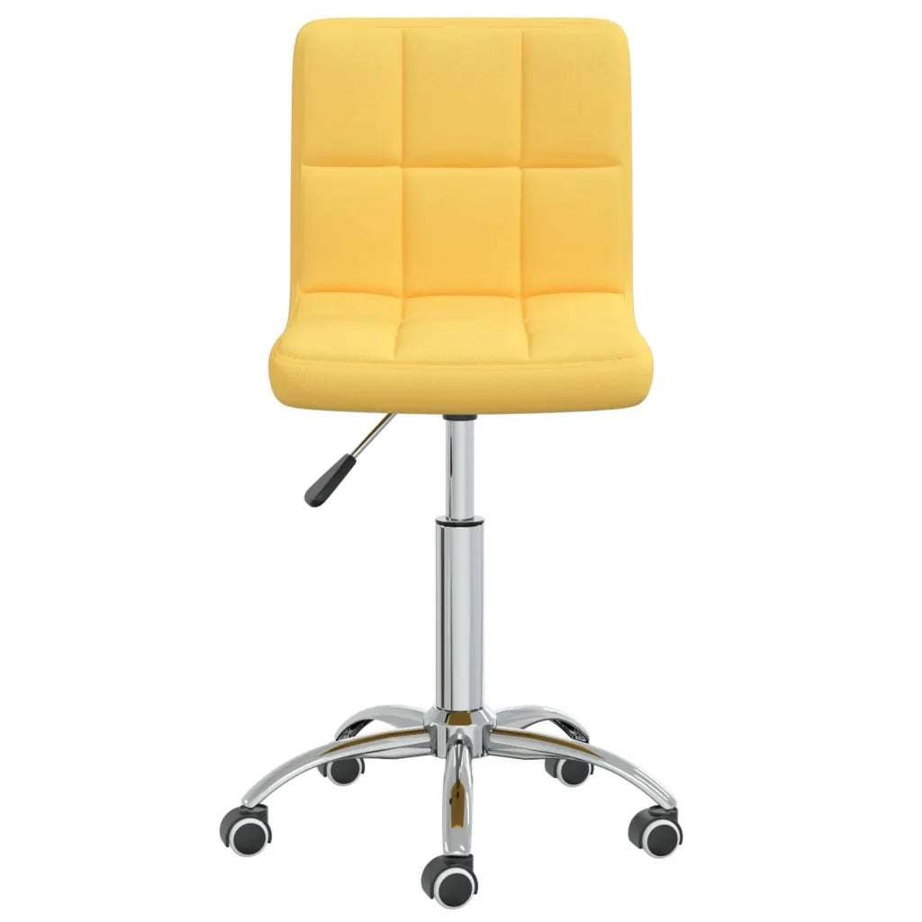 Sedia da Pranzo Girevole Giallo Senape in Tessuto cod mxl 23309
