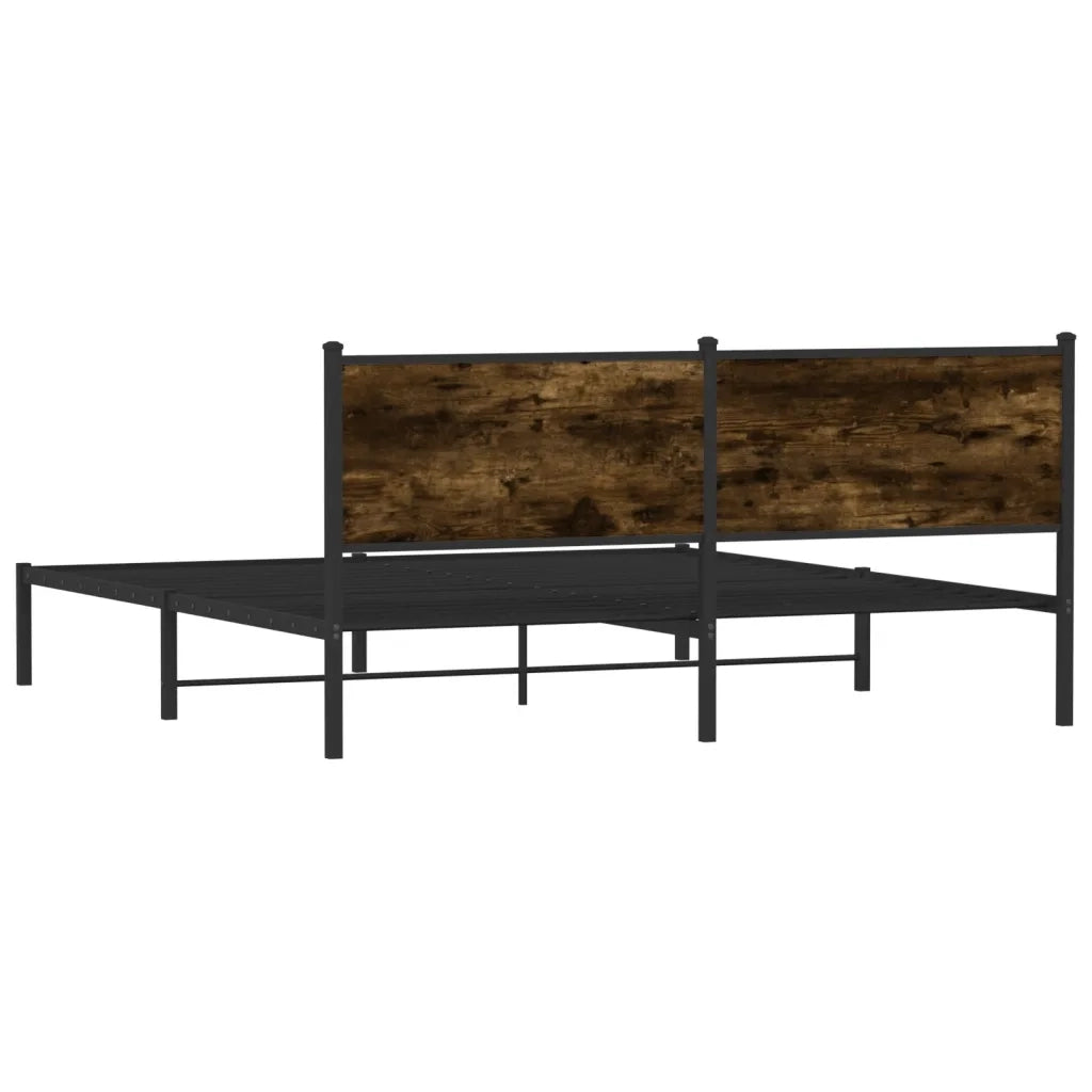 Giroletto senza Materaso in Metallo Rovere Fumo 160x200 cm