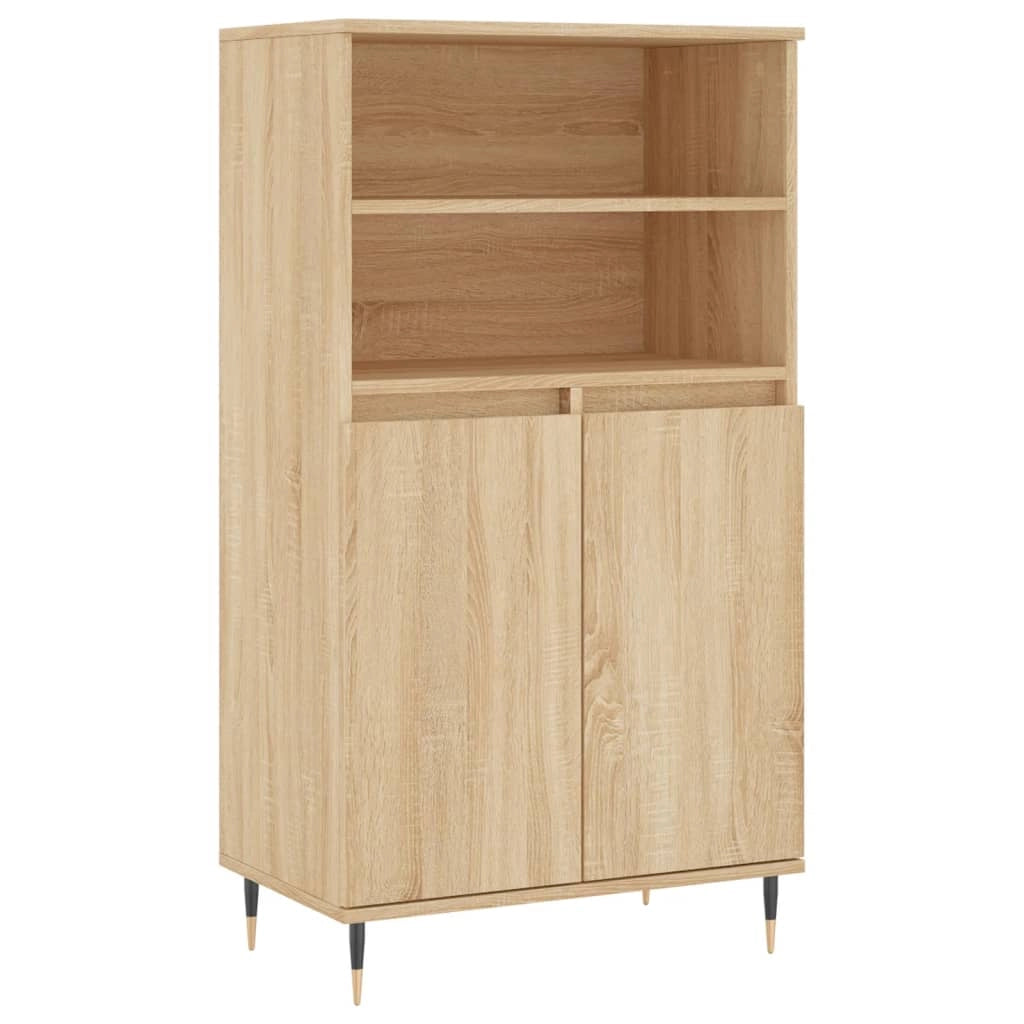 Buffet credenza cassettiera armadio mobile contenitore organizer cucina soggiorno salotto rovere Sonoma alto 60 x 36 x 110 cm legno ingegnerizzato marrone 02_0034078