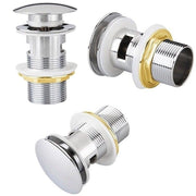 Trade Shop - Tappo A Piletta Scarico Universale Vasca Bagno Lavabo Bidet Click Clack Pilette -