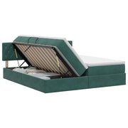 Letto con Contenitore con testiera 2 pcs Verde Scuro 3458940