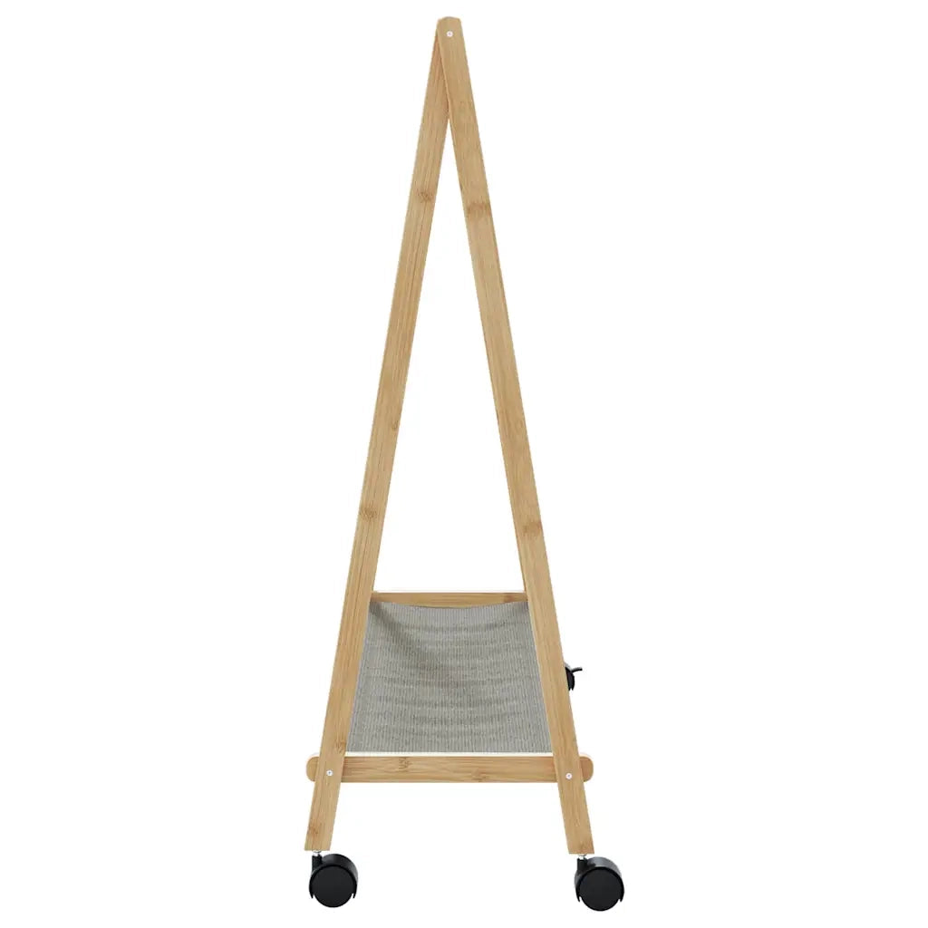 Appendiabiti con Ripiani e Ruote 106x34x106,5 cm in Bamb¨´ CFW2449711