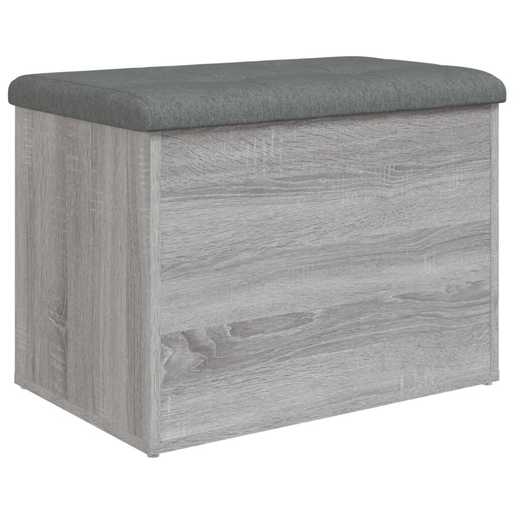 Panca Portaoggetti Grigio Sonoma 62x42x45 cm Legno Multistrato 835045