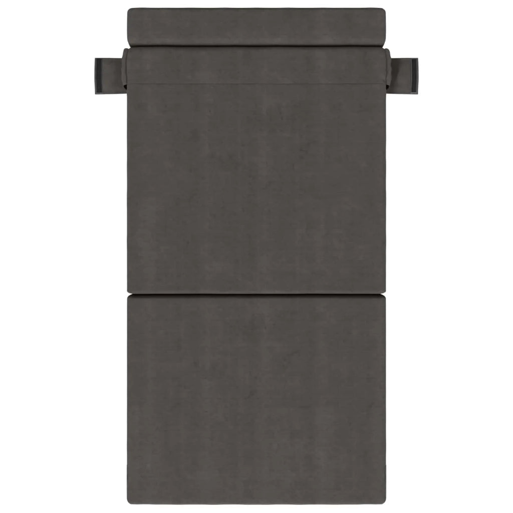 Divano Letto Pieghevole Grigio Scuro 70 x 80 x 60 cm Tessuto 900098