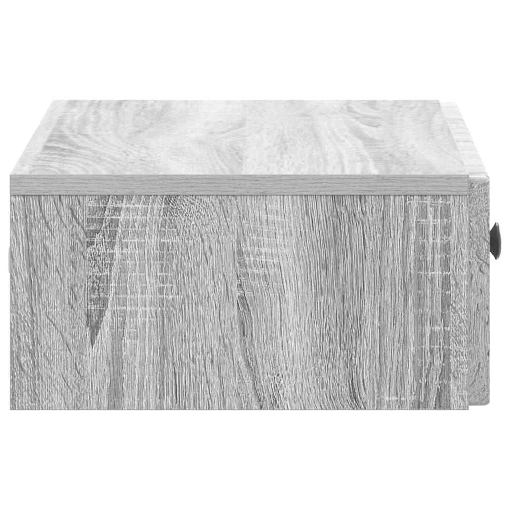 Tavolino da Parete Laterale Grigio Sonoma 59 x 34,5 x 17 cm 897981