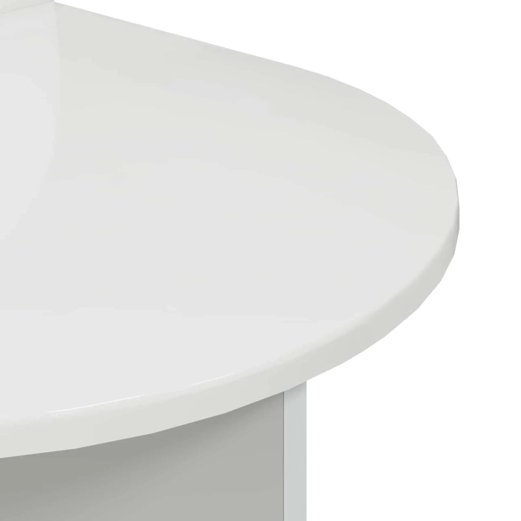 Comodino Bianco Lucido 48 x 49 x 65 cm Legno ingegnerizzato 8001121