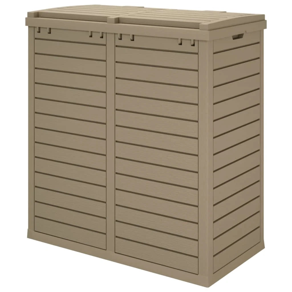 Cestino trasparente per esterni 78 x 41 x 86 cm polipropilene marrone 02_0043838