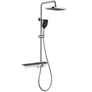 Trade Shop - Set Colonna Doccia Saliscendi Con Miscelatore Rubinetto Soffione E Doccetta Muro -