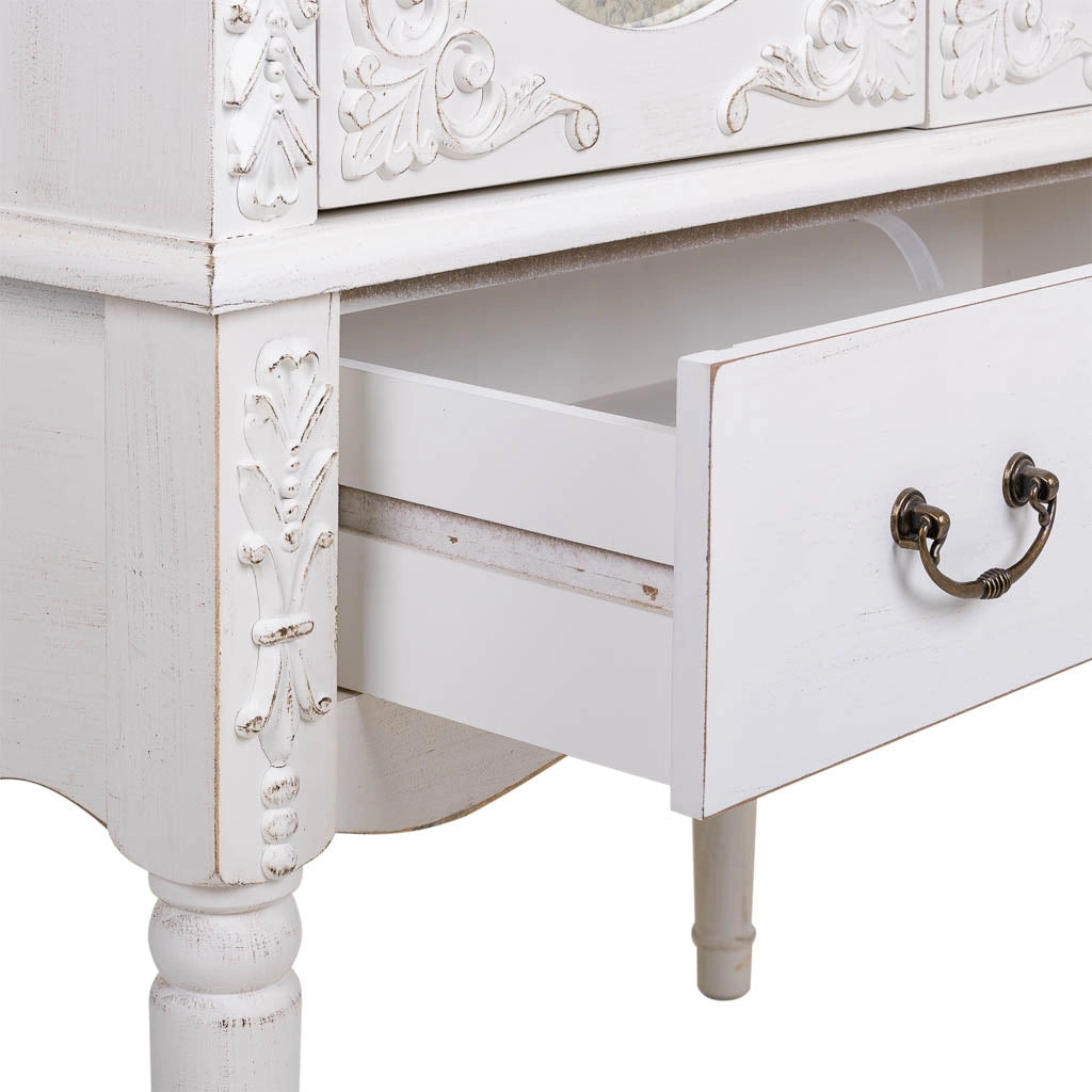 Armadio in legno bianco 80x42x140h